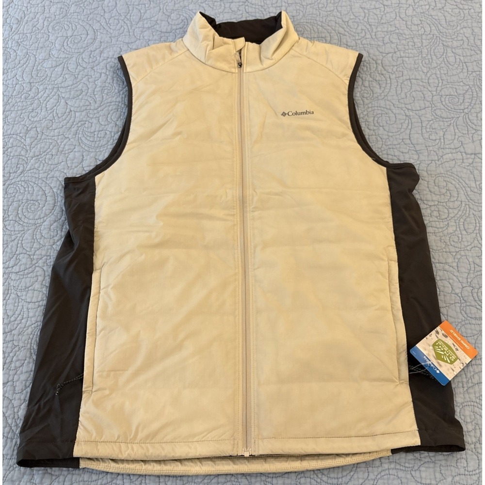 Columbia NWT Nelson Mountain EXS Vest Mens Medium Zip Front Omni-Shield Outdoor